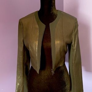 Crop leather Jacket by Narciso Rodriguez size Italy 42